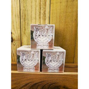 Lot of 3 Carolyn 3 Crystal Votive Candle Holders